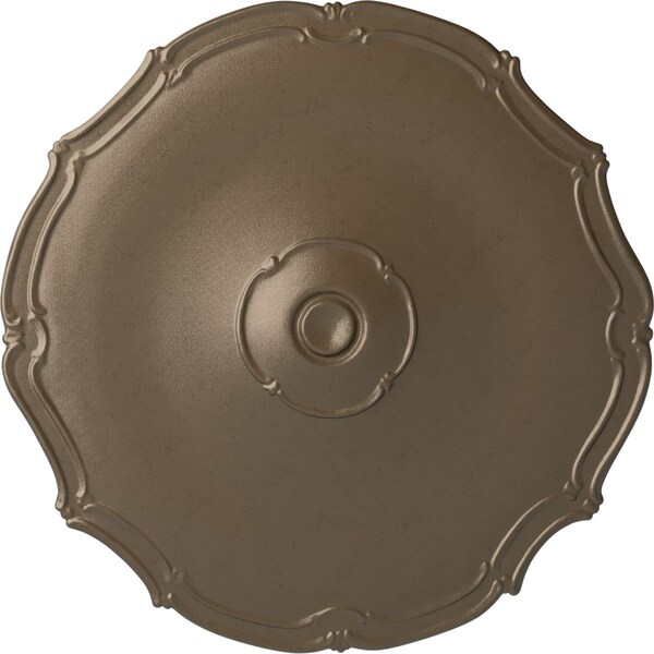 Ekena Millwork Pompeii Ceiling Medallion (Fits Canopies up to 2"), Hand-Painted Warm Silver, 18 7/8"OD x 1 1/2"P CM18POWSS - main